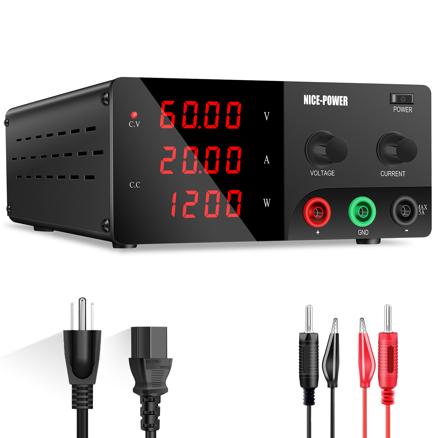 High Power 60V 20A Bench Power Supply - 30V 30A 실험실 벤치 전원 공급